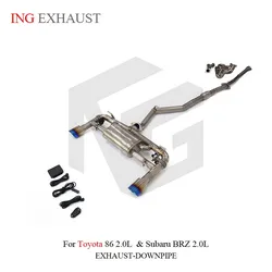 Escape de titanio ING para Toyota 86 y Subaru BRZ 2.0
