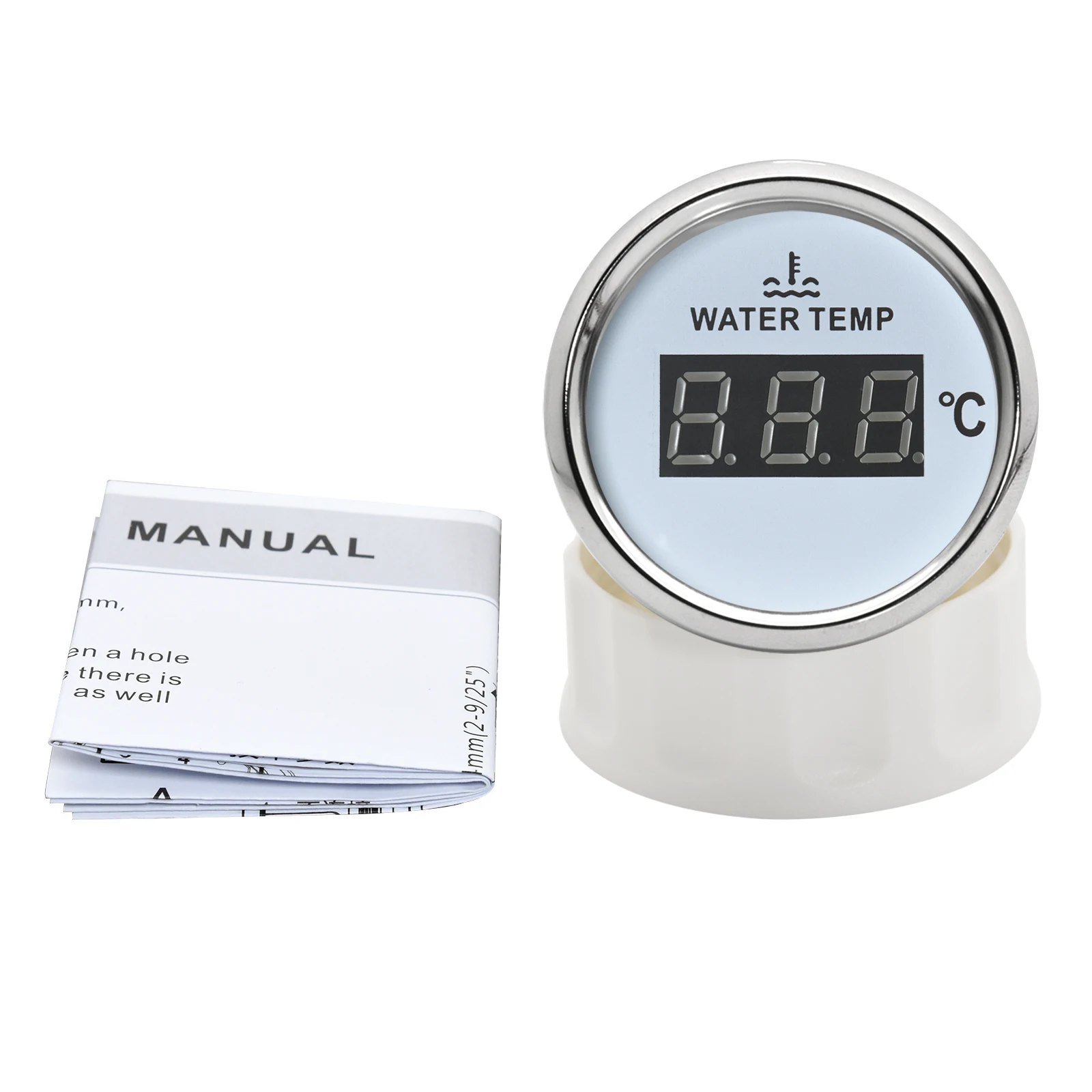 Medidor temperatura agua 52mm digital retroiluminación roja 1/8NPT - imagen 4