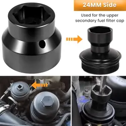 Ford Powerstroke Kit herramientas tapa filtro 24/36mm 6.0/6.4L 03-10