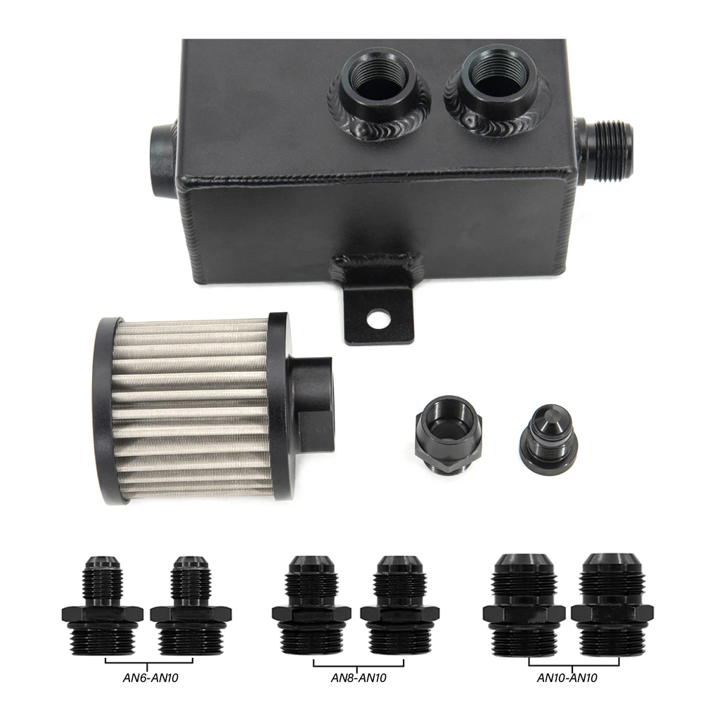 Tanque aluminio combustible universal 1L racing AN6 AN8 AN10 - imagen 2