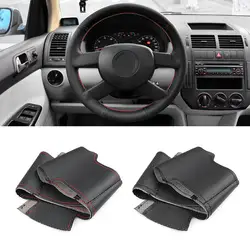 Protector volante cuero cosido a mano VW Golf 5 Touran Polo 4 radios