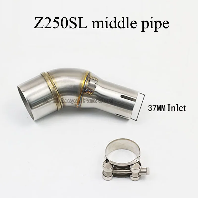 Silenciador de escape Universal para motocicleta, tubo de conexión medio de acero inoxidable de 51mm para Kawasaki ER6N NINJIA250 Z250 Z250SL Yamaha R3 - imagen 4