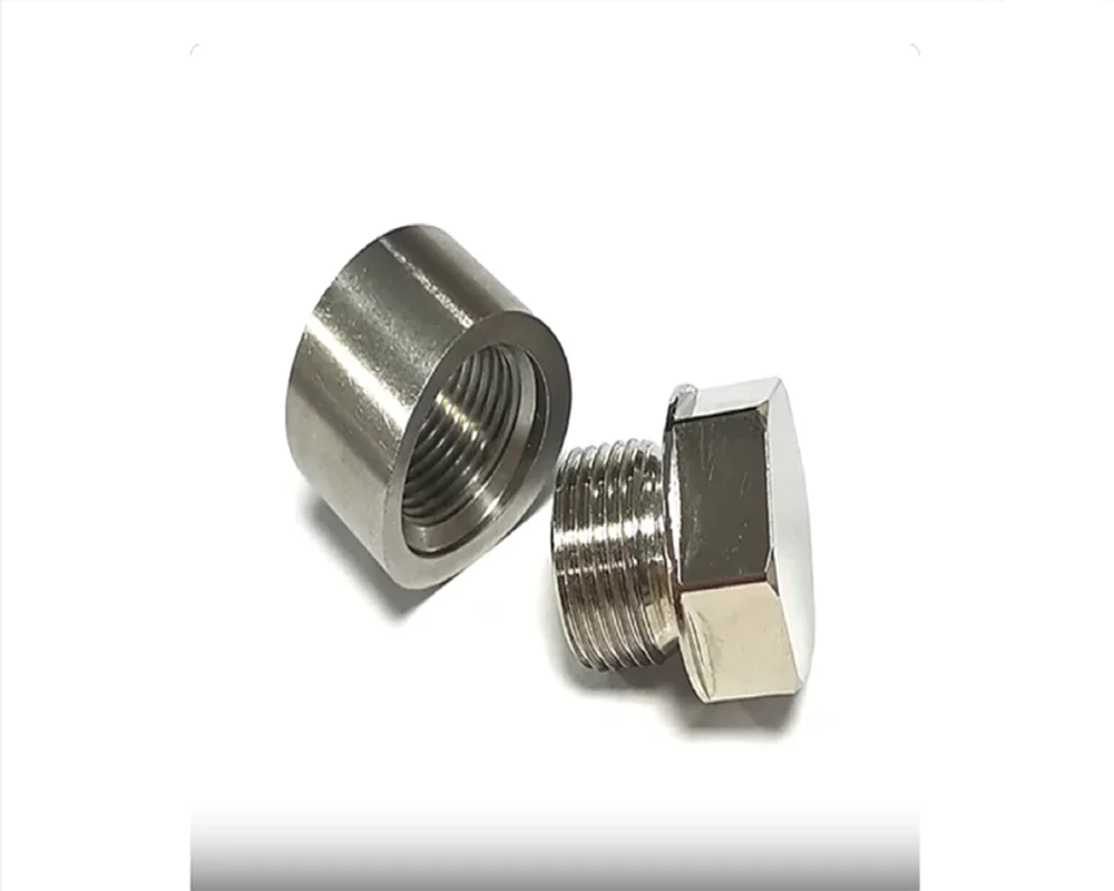 Juego tuercas y tapones escalonados para sensor O2 M18x1.5