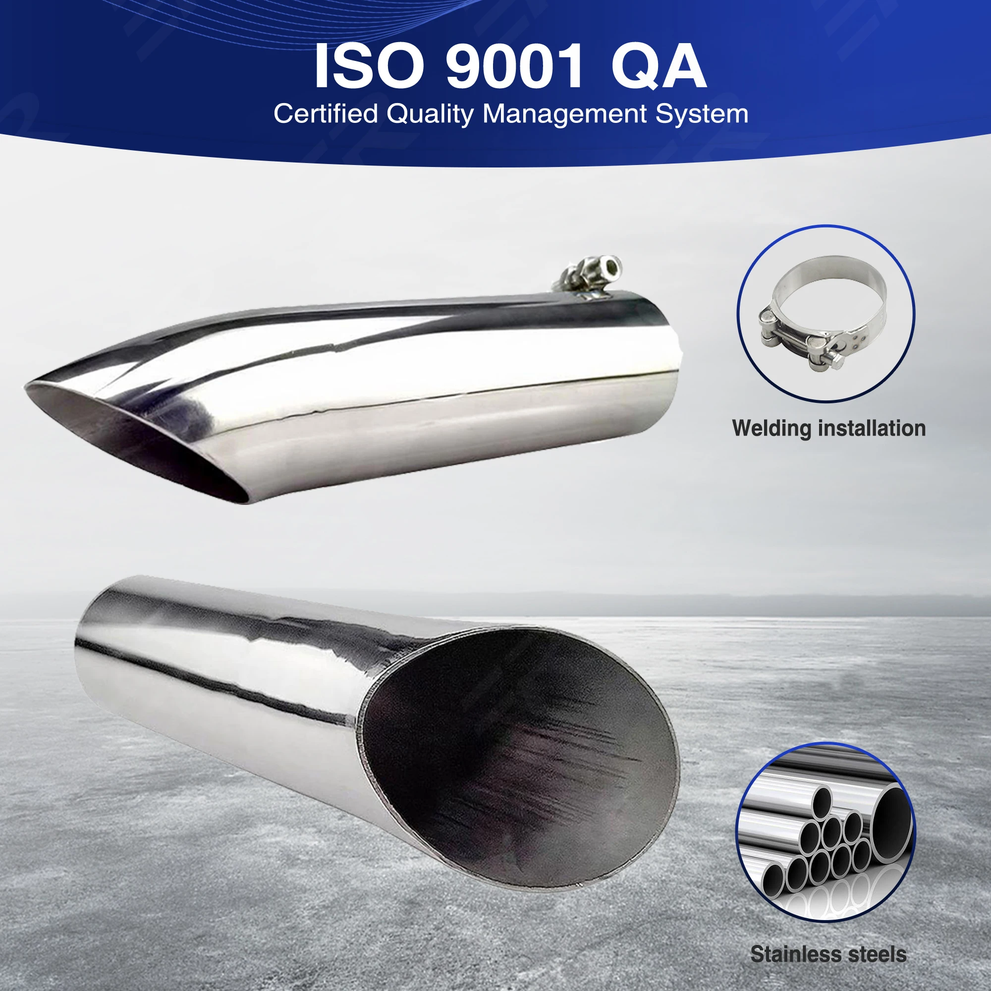 Codo para tubo de escape universal inox 304 57-60 mm - imagen 3