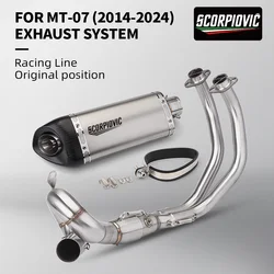 Escape MT-07 2014-2025: tubo frontal y silenciador modificado