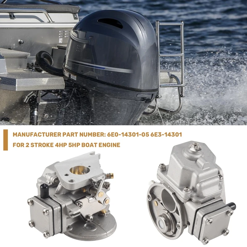 Carburador Yamaha 6E3-14301 para motor fueraborda 2T 4HP 5HP - imagen 5