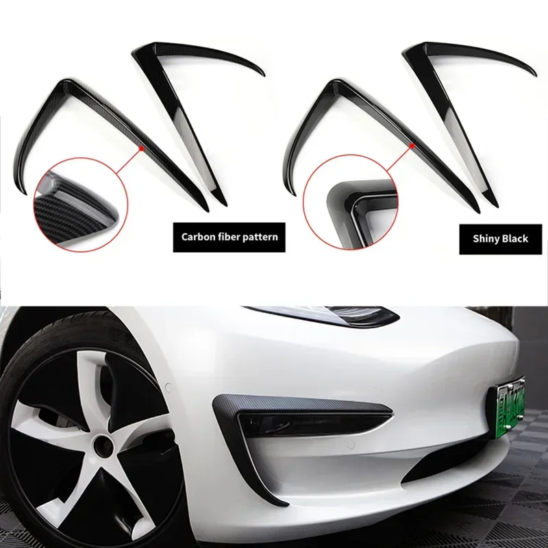 Adhesivos fibra carbono parachoques delantero Tesla Model 3 2017-19 - imagen 2