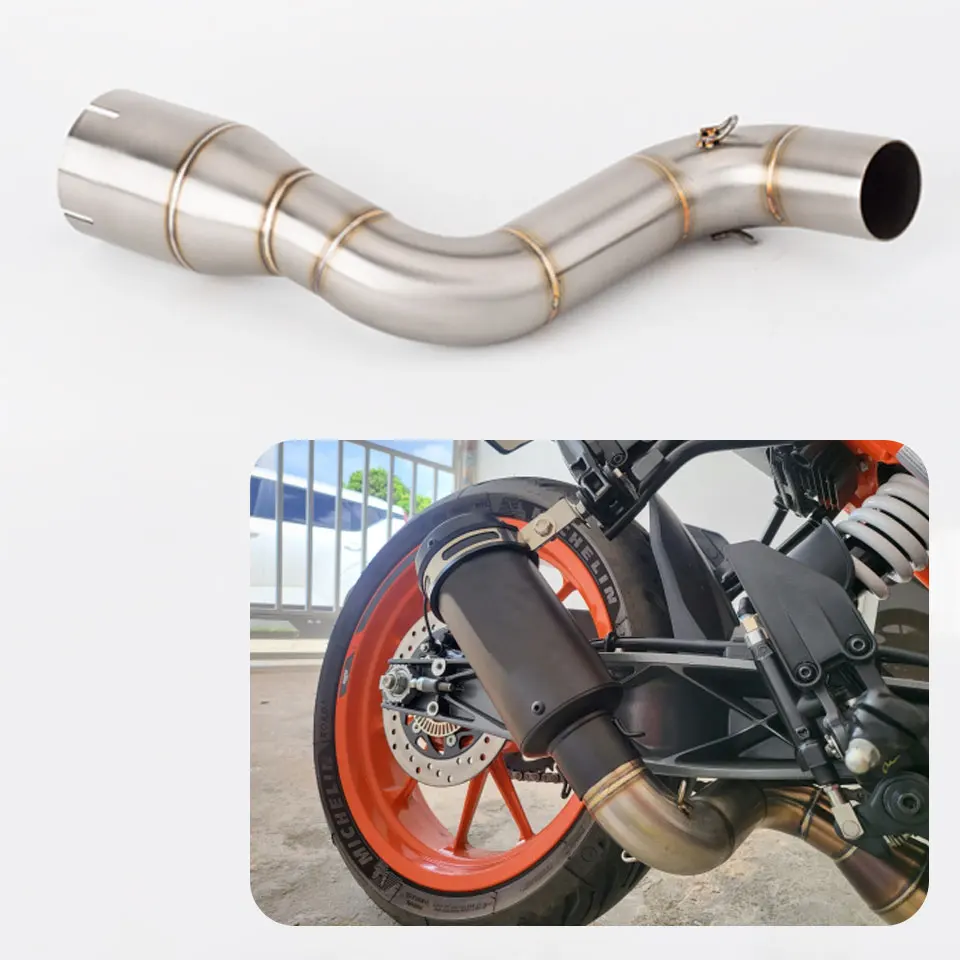 Silenciador con tubo de conexión KTM Duke 200 y RC 200 (2021-22)