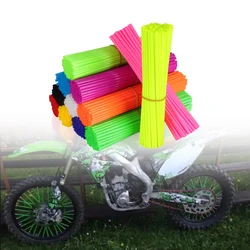 Protector de radios de rueda para motocicleta, 24CM, 72 Uds., envolturas para llantas, cubiertas embellecedoras de piel, tubo para Motocross, bicicleta, Enduro, accesorios geniales