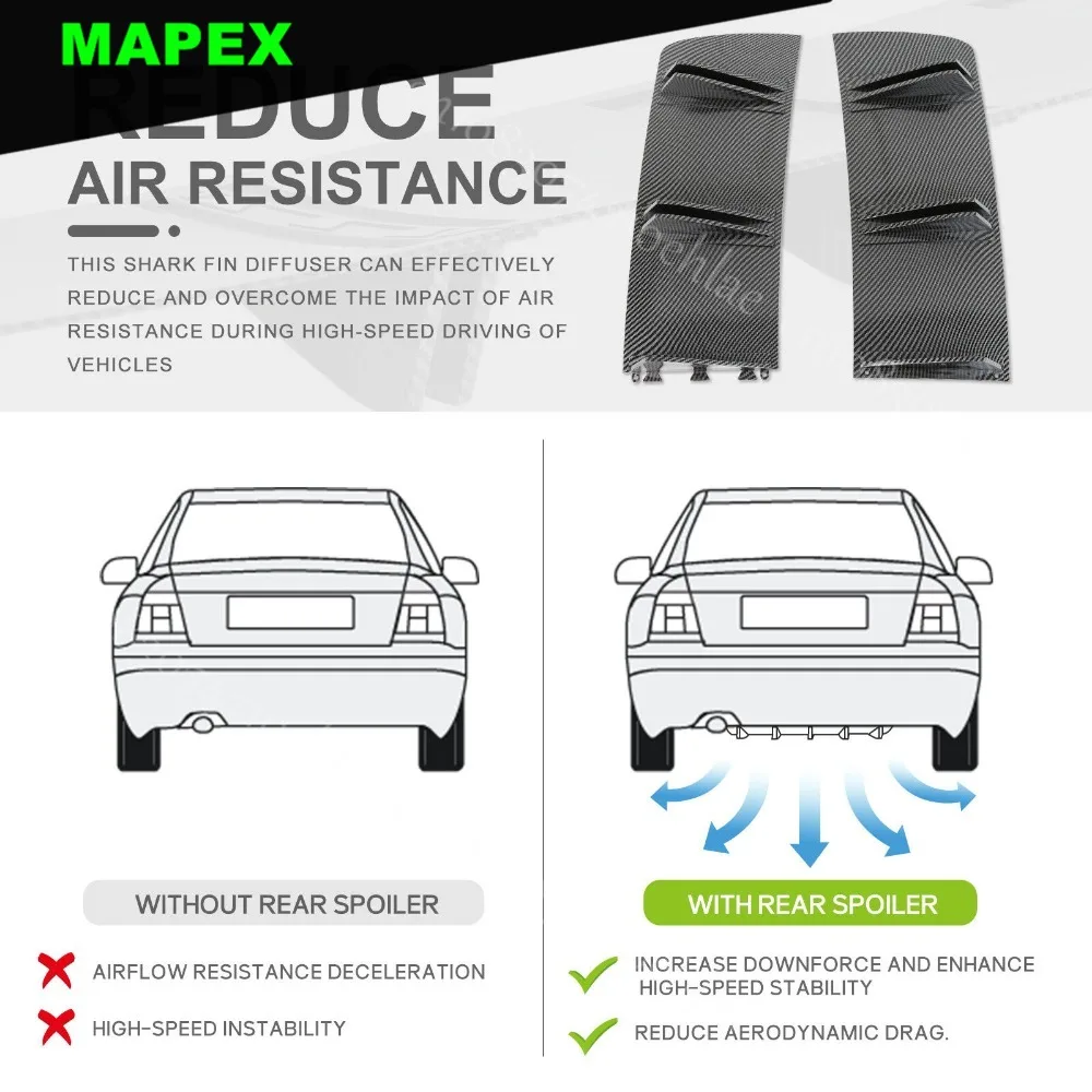 Alerón trasero de carbono para Mitsubishi Lancer – spoiler labio fibra - imagen 3