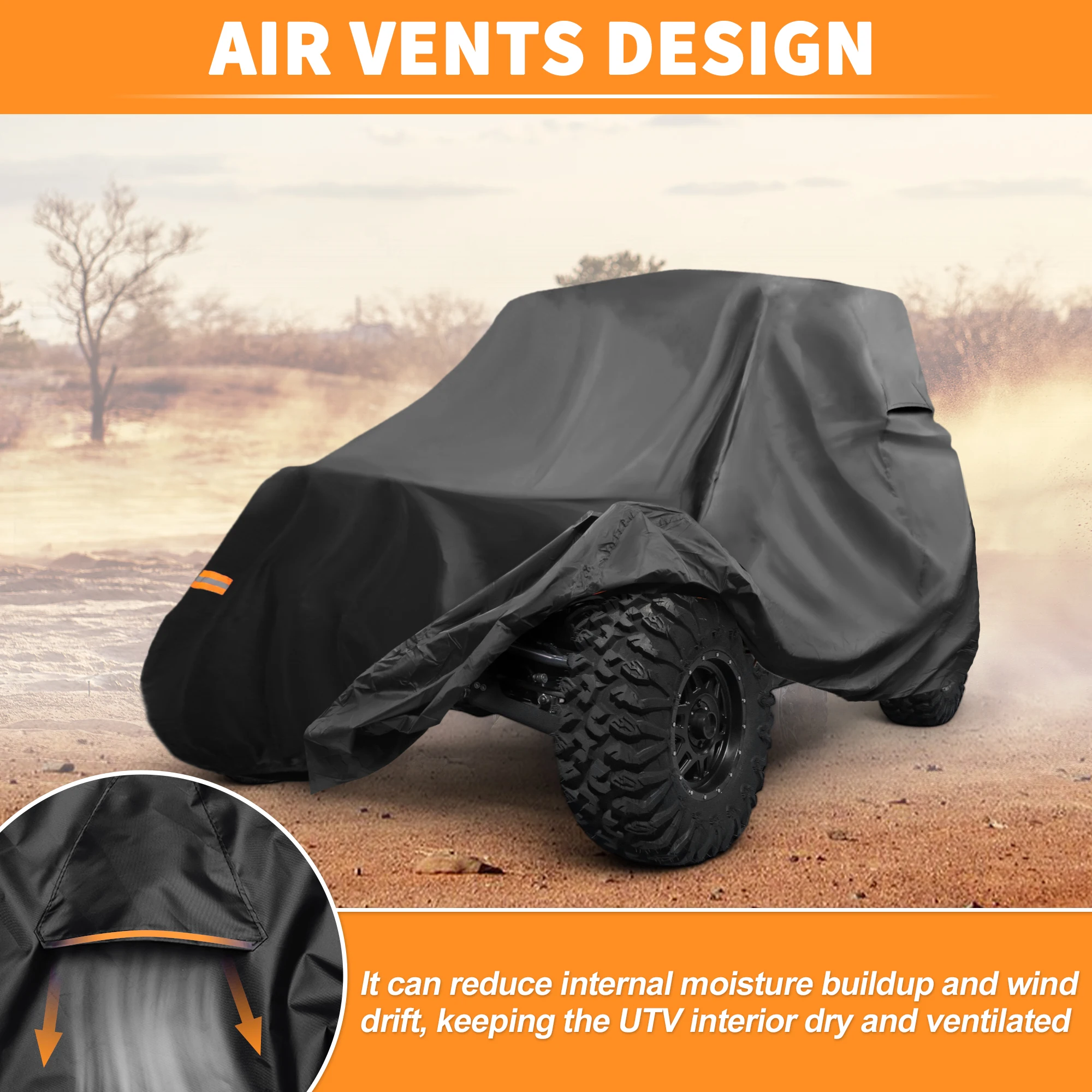 UXCELL cubierta UTV impermeable para exteriores para Yamaha YXZ1000R para Yamaha YXZ1000R SS 210D-PU tela Oxford protección UTV - imagen 4