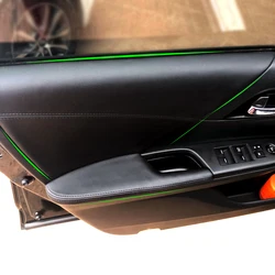 Manija de puerta interior en microfibra cuero para Honda Accord 9