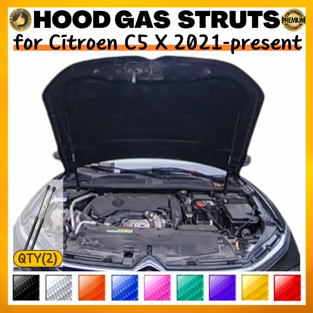 Puntales capó gas Citroen C5 X 2021-presente – Kit 2 unidades