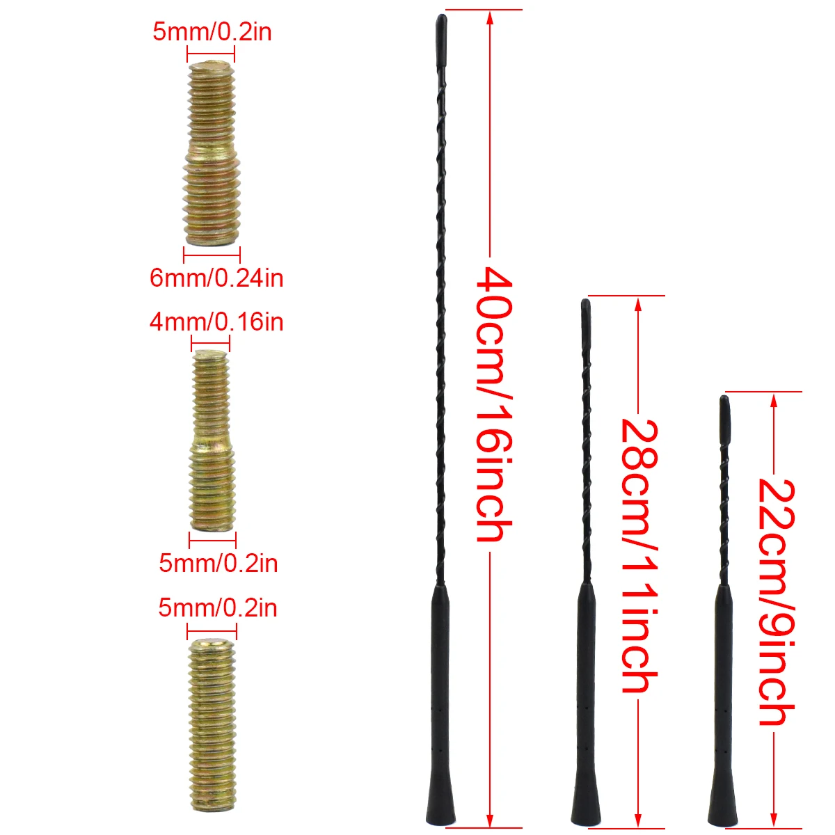 Kit Antena Universal FM AM para Coche con Montaje en Techo y Tornillos - imagen 2