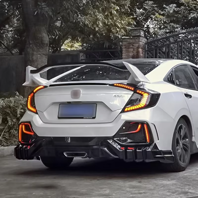 Alerón trasero y difusor Honda Civic 10ª gen hatchback FK4 FK7 - imagen 4