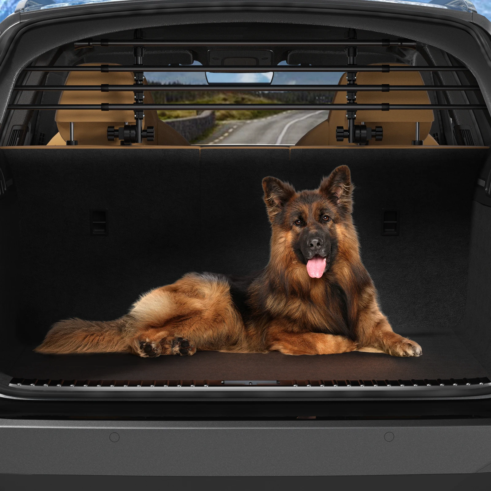 Barrera para perros con puerta de seguridad – Coches, SUV y familiares - imagen 2