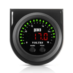 Voltímetro JJCOCO 52mm LED rojo - medidor voltaje batería coche