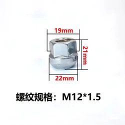 Tornillos y tuercas de rueda M12x1,5 para Honda City, Fit y Greiz
