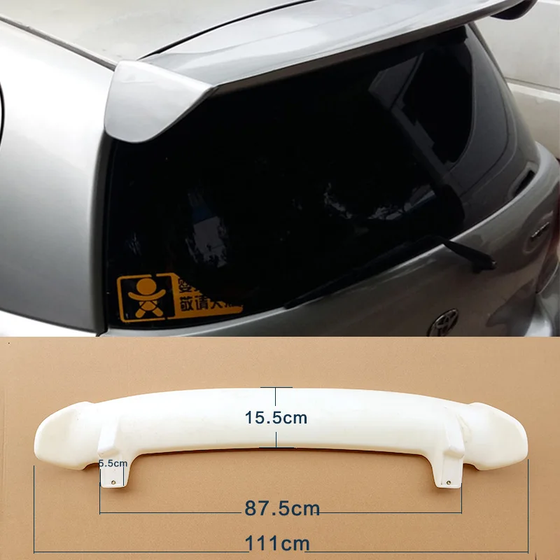 Alerón trasero Toyota Yaris negro brillante ABS 2007-2018 - imagen 4