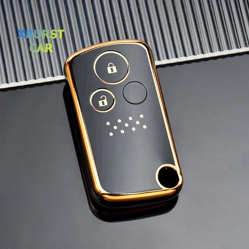 Funda suave de TPU para llavero de coche, funda protectora para Honda Fit Shuttle Freed Spike Hybrid Stepwgn Spada sin llave