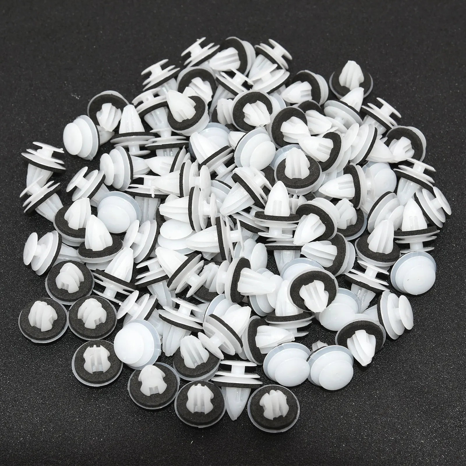 Clips de retención de nailon para coche en color blanco y verde