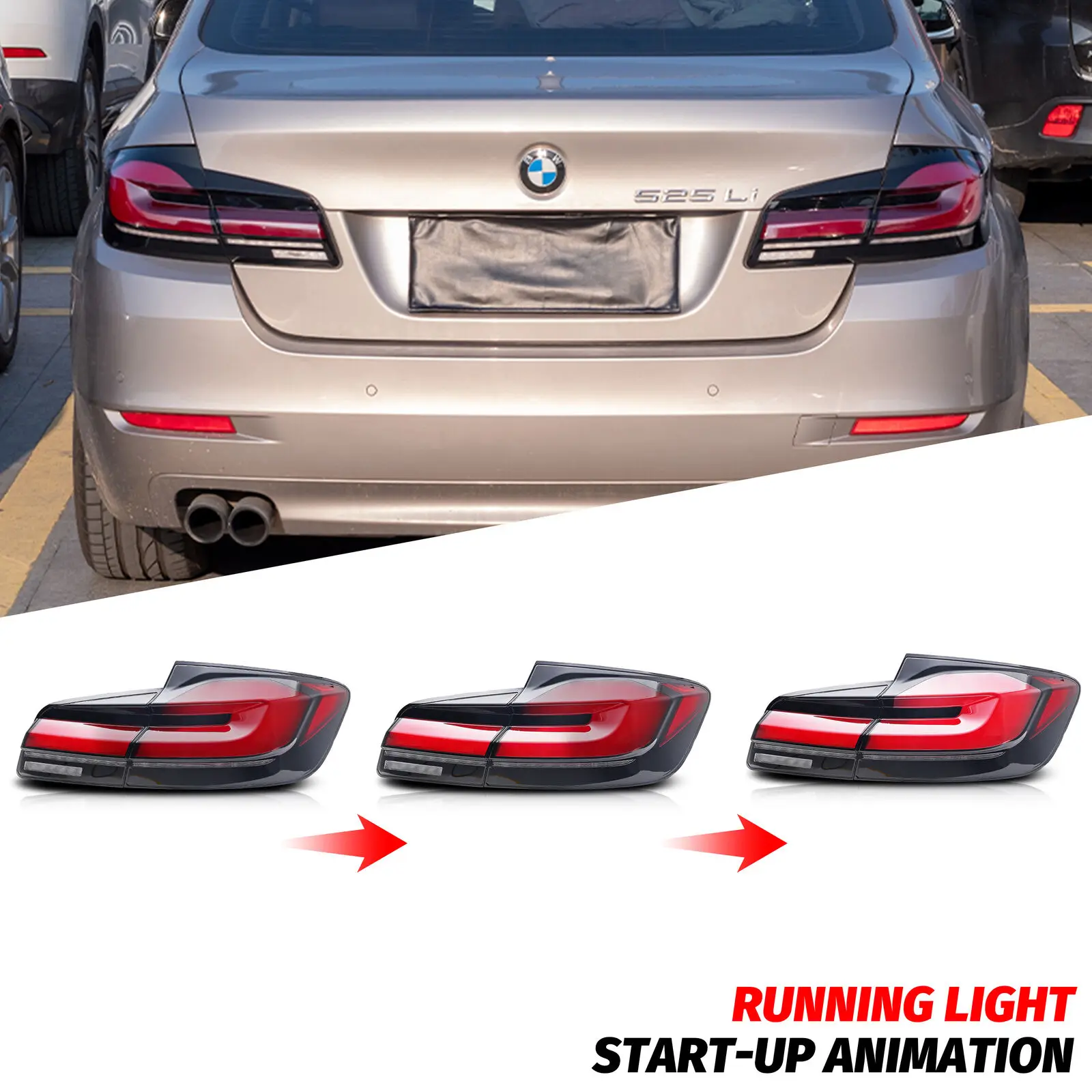 Luces traseras LED BMW Serie 5 F10 M5 giro secuencial dinámico - imagen 4