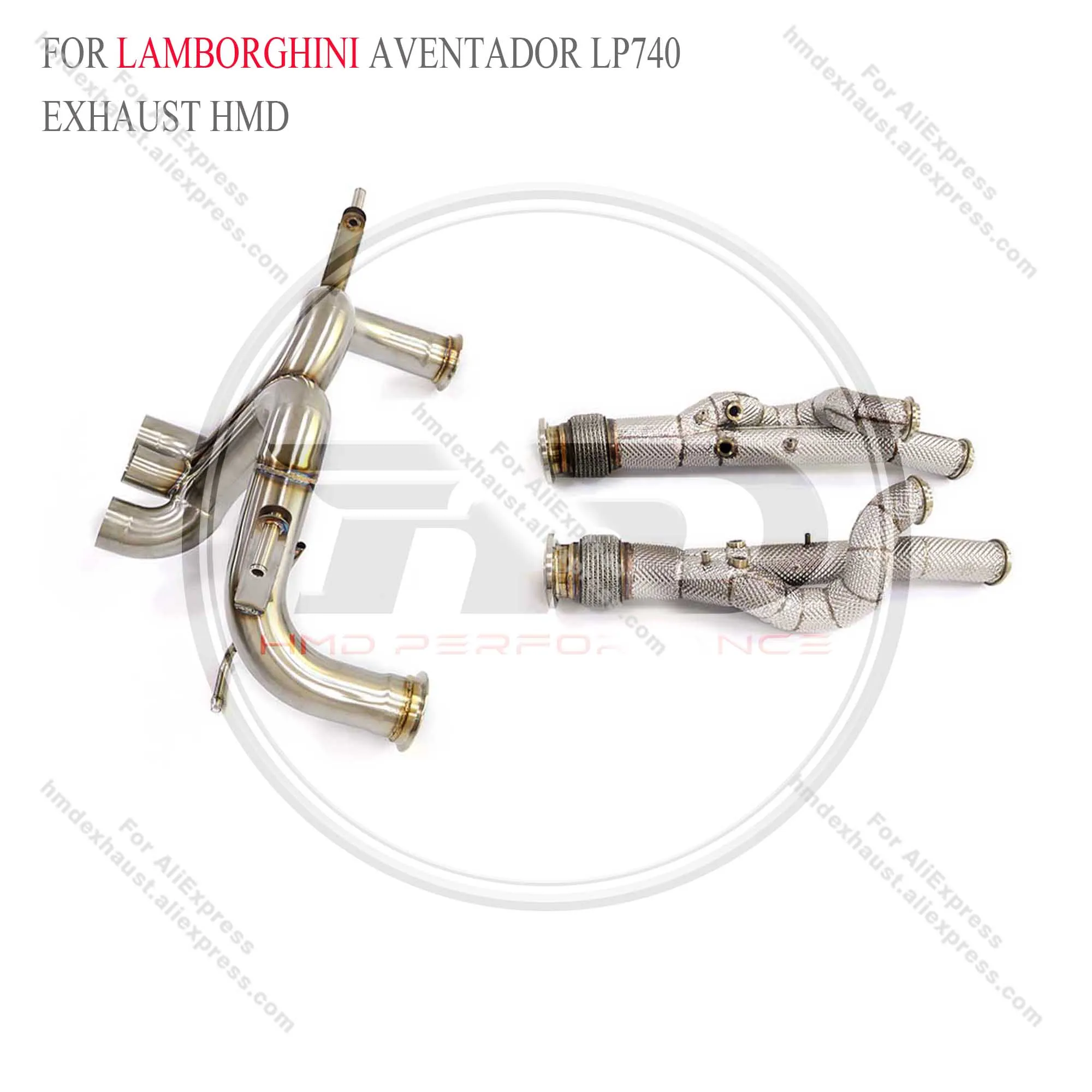 Catback HMD para Lamborghini Aventador LP740 6.5L – Escape sin válvula - imagen 2