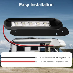 Lámpara LED exterior para toldo de caravana y furgoneta 12/24 V