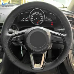 Funda de volante trenzada de microfibra para Mazda 3 y CX-5