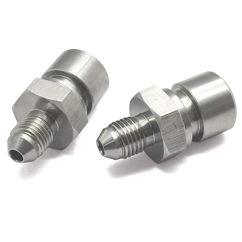 Conector Línea Freno 3AN Macho a 3/8-24 Métrico Invertido Acero Inox - imagen 2