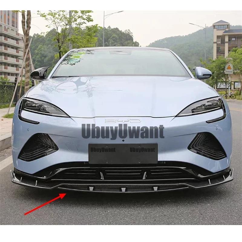 Kit bodykit BYD Seal EV delantero labio difusor negro carbono - imagen 2