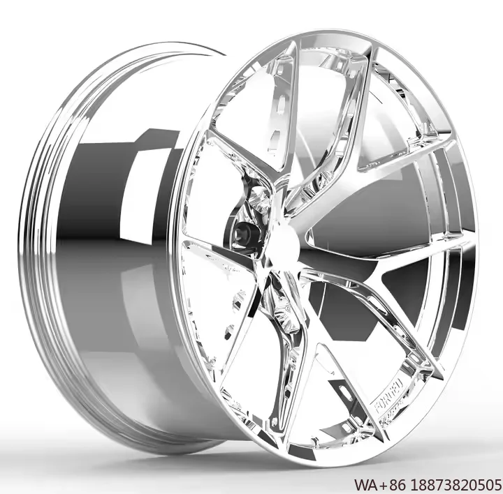 Llantas forjadas cóncavas cromadas aleación aluminio 5x114,3 tuning