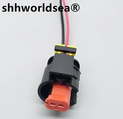 Shhworldsea 2P 284556-1 284576-1 AC montaje válvula de sincronización Variable para coche enchufe VVT válvula solenoide enchufe de cableado eléctrico