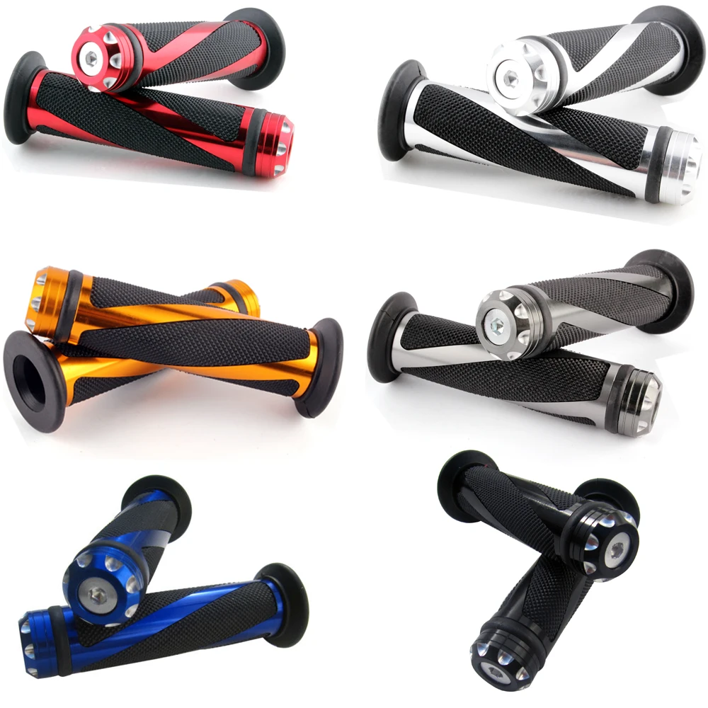 Empuñaduras manillar moto CNC 22mm universales Kawasaki Honda Yamaha