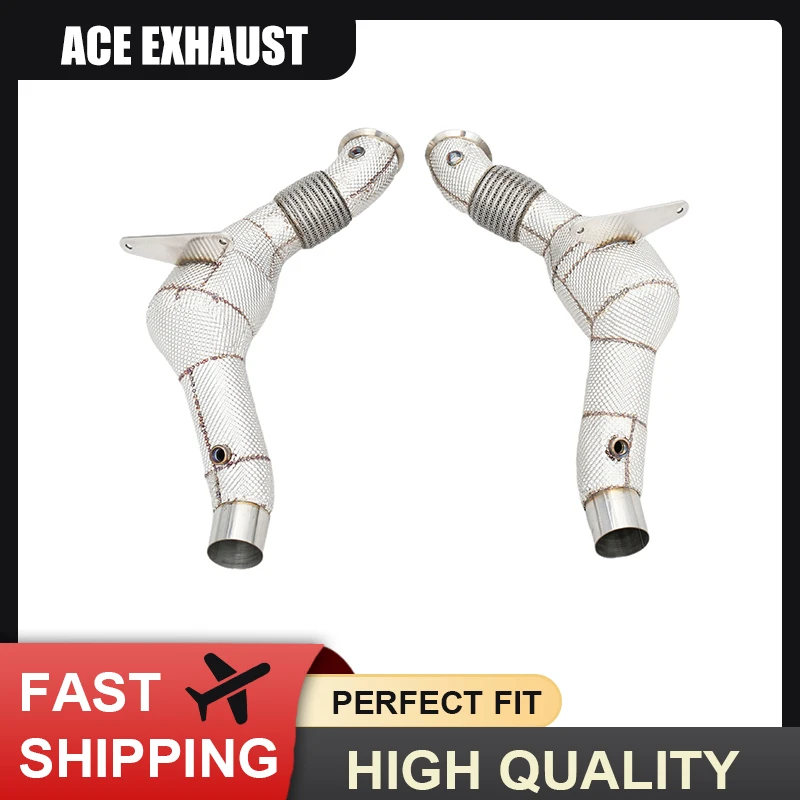 ACE tubo de escape inox Ferrari 458 488 3.9T protector térmico