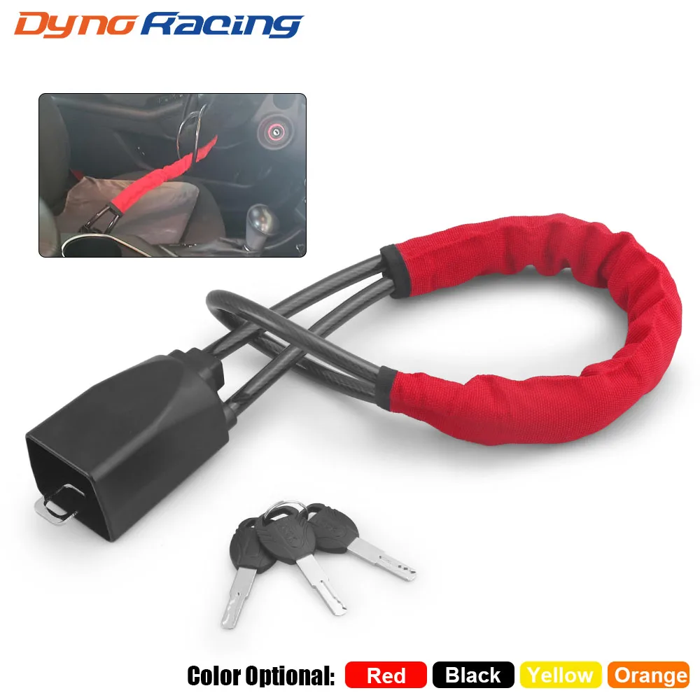 Antirrobo de volante universal con cable de acero para coche