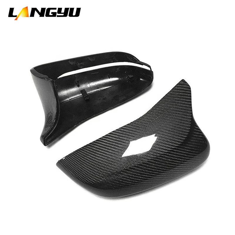 Accesorios exteriores cubiertas de espejo retrovisor lateral de sarga 3K F90 para BMW M5 F90 cubierta de espejo de fibra de carbono seca - imagen 3