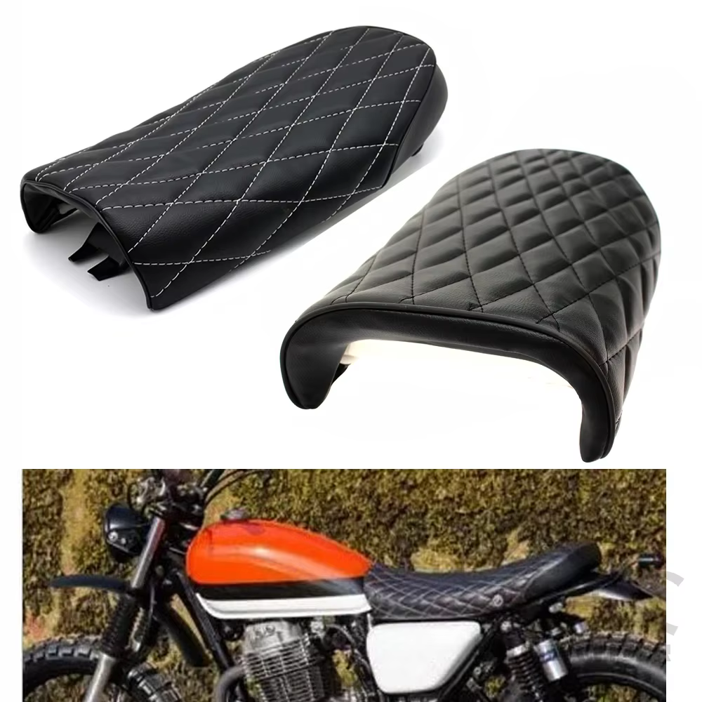 Asiento de moto Cafe Racer con joroba para Honda CG, CB y Kawasaki - imagen 2