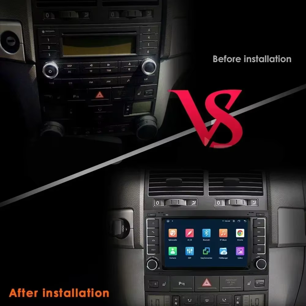 Radio Android CarPlay multimedia para Volkswagen Touareg 2004-2011 y Transporter T5 - imagen 2