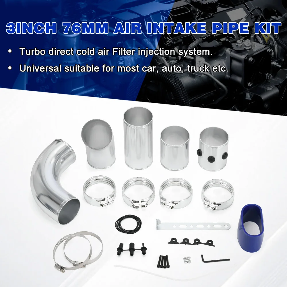 Tubo admisión aire PQY 76mm universal – tuning motor - imagen 2