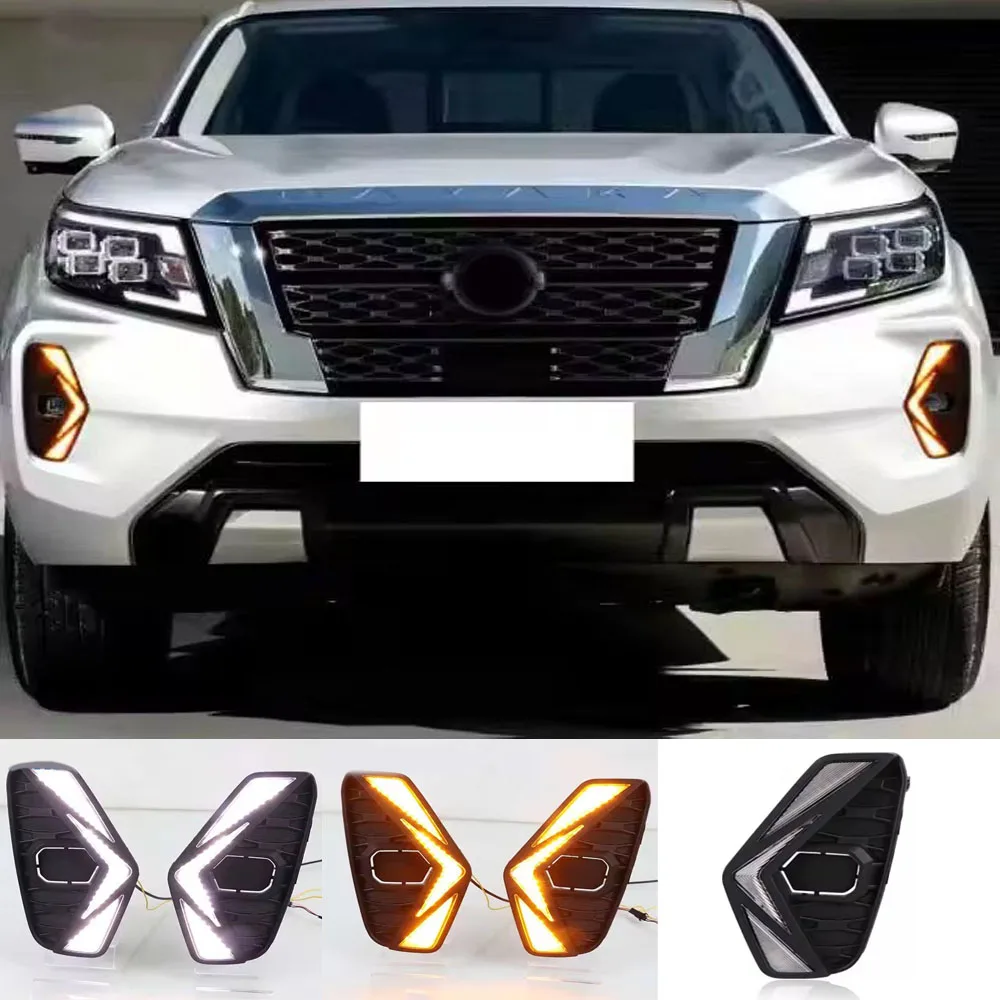 Luces diurnas LED DRL antiniebla para Nissan Navara NP300 2020-2021