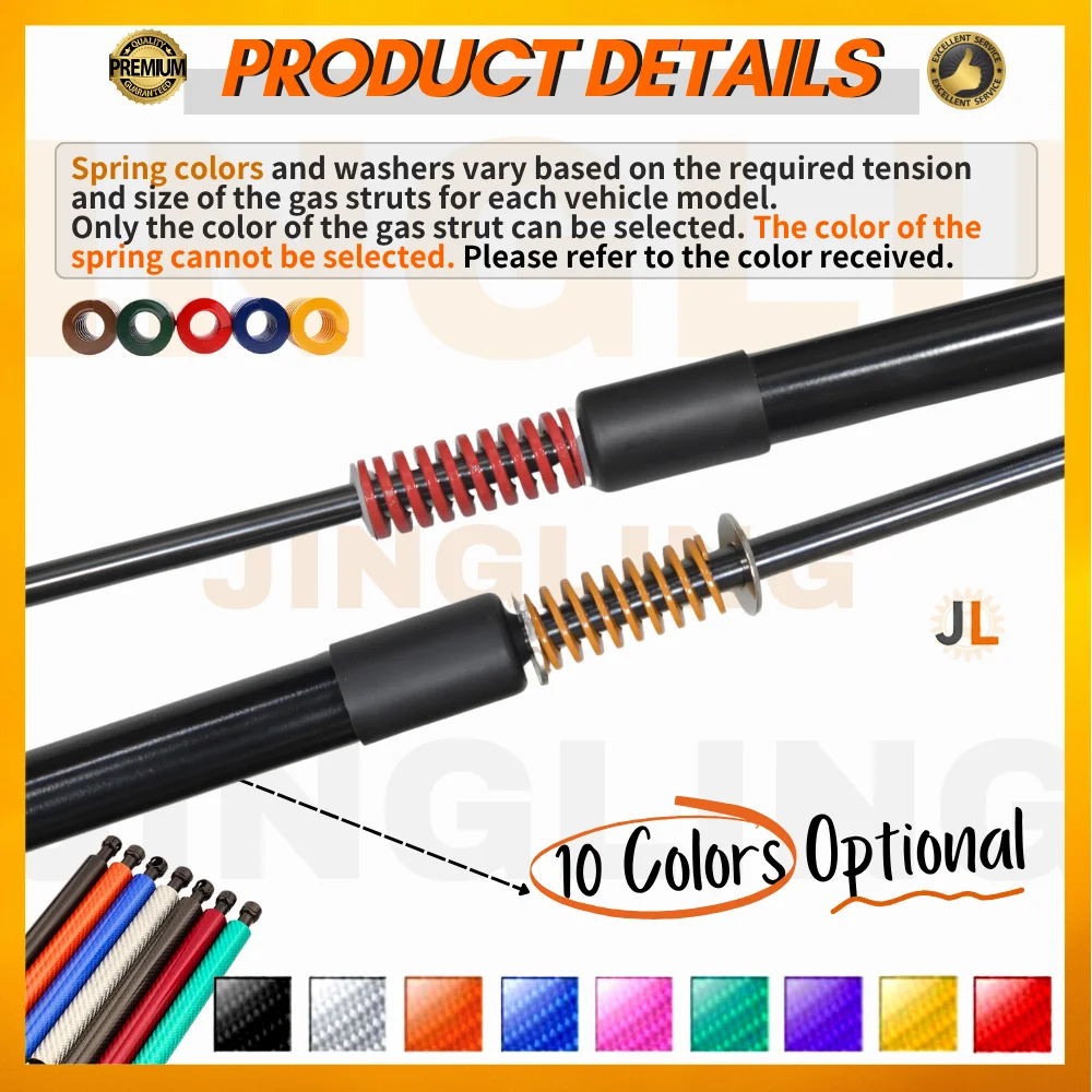 Cantidad (2) puntales de maletero con resorte para Honda HR-V para Honda Vezel 2nd (RU) 2013-2022 amortiguador de soporte de elevación de maletero de portón trasero - imagen 3