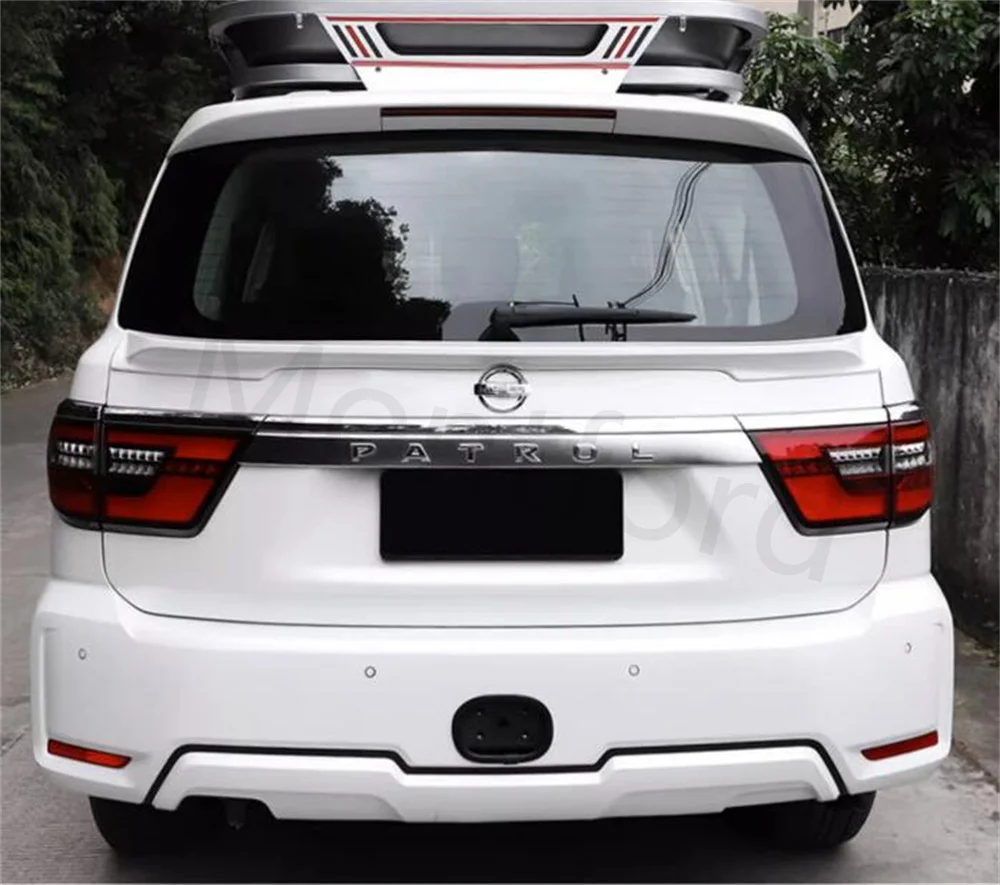 Alerón de techo trasero Nissan Patrol Y62 ABS blanco y negro - imagen 4