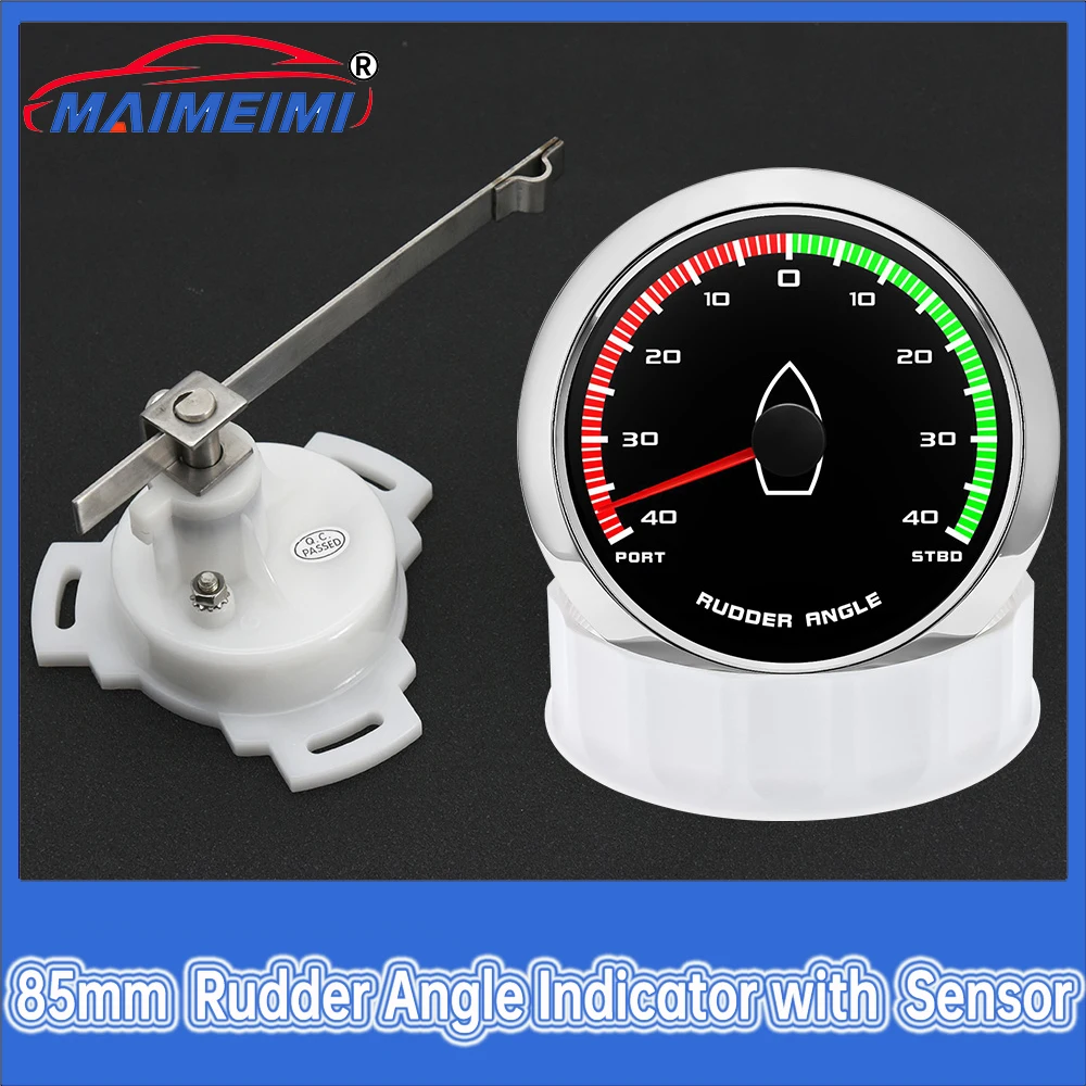 Indicador de ángulo de timón para barco 85 mm IP67 0-190 Ω