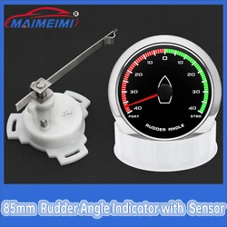 Indicador de ángulo de timón para barco 85 mm IP67 0-190 Ω