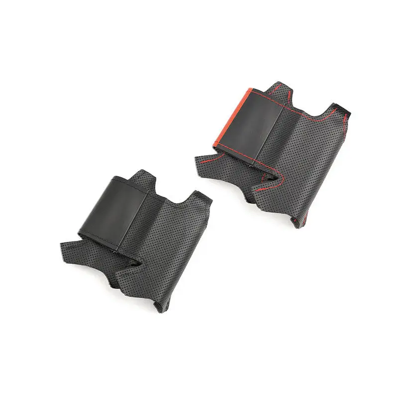 Accesorios de Interior de coche cosidos a mano, cubierta de cuero de microfibra para volante para Subaru Forester Ascent 2019 Crosstrek 2018-2019 - imagen 2