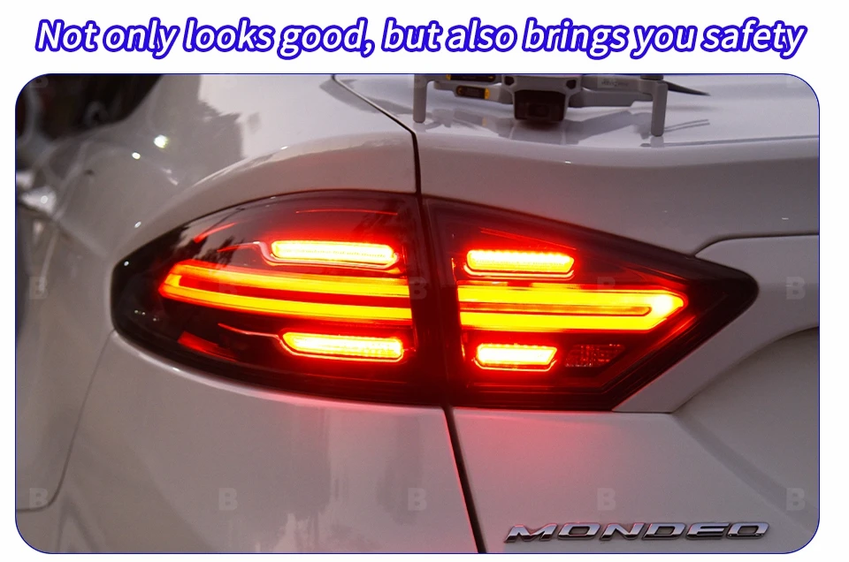 Vista frontal del conjunto de luces traseras LED para Hyundai Tucson