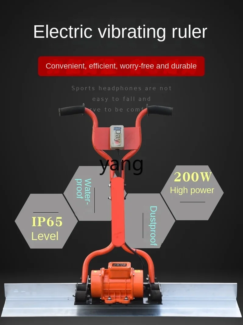 JQ-Regla vibratoria de hormigón, máquina niveladora de pavimiento, regla vibratoria eléctrica de gran vibración para suelo - imagen 3