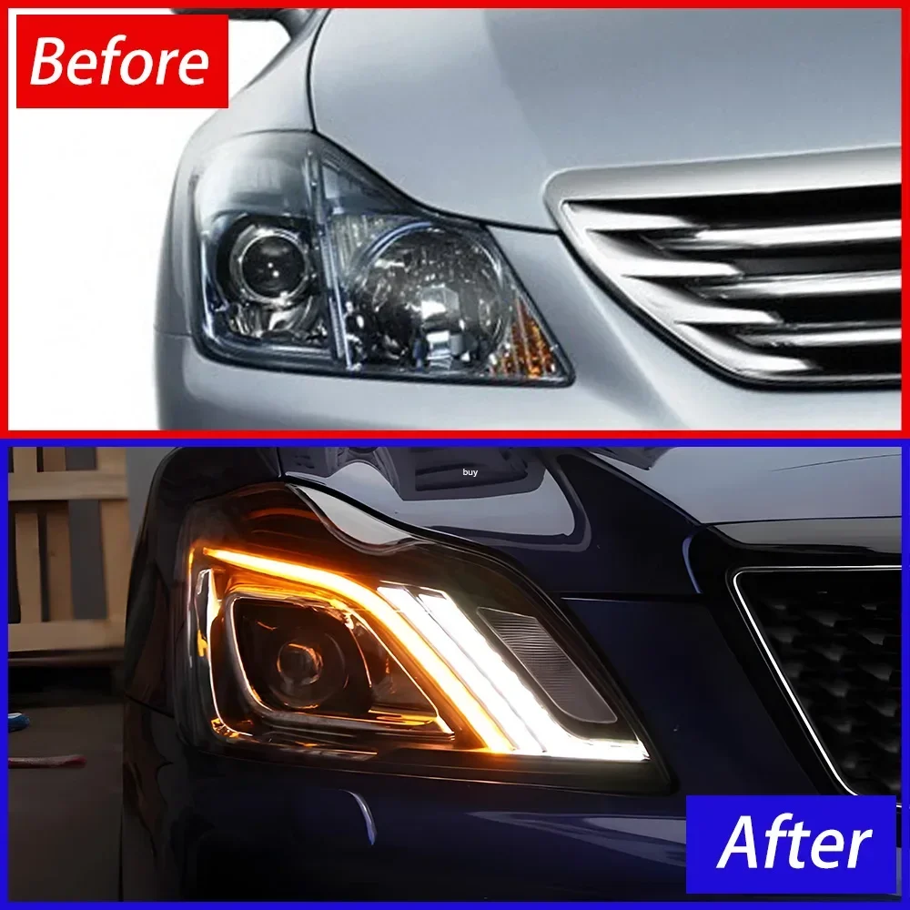 Lámparas delanteras de coche para Toyota Crown 2003-2009, montaje de faros de coche, actualización LED, lente de proyector de alta calidad, herramientas, accesorios - imagen 4
