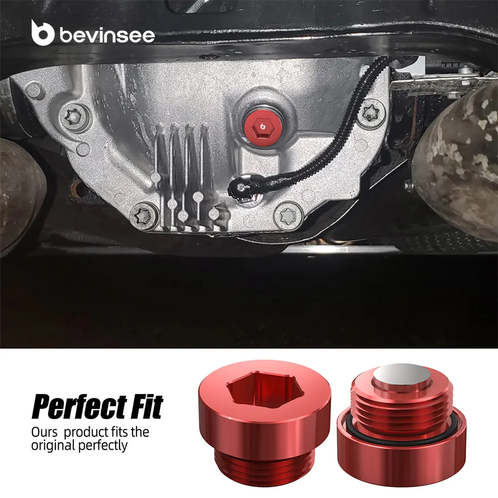 BEVINSEE 33117525064 Tapón de llenado diferencial con junta tórica BMW - imagen 4